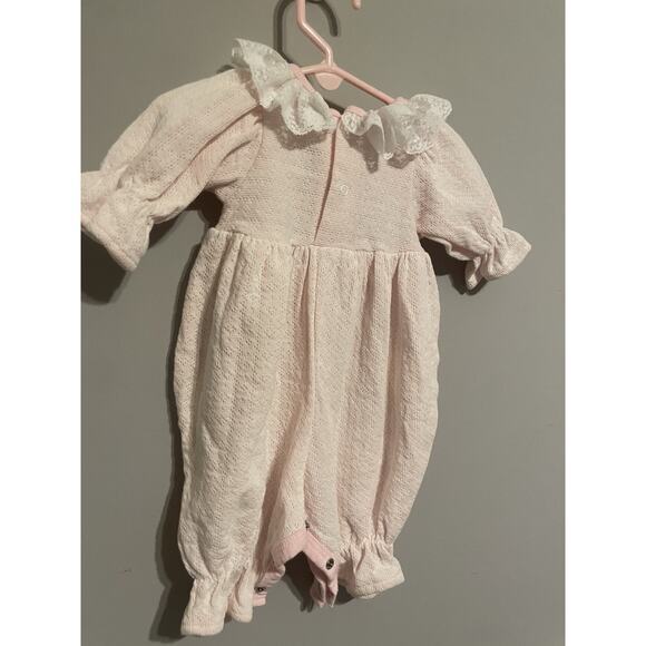 Vtg Buster Brown Baby Girl One Piece Outfit Pink Lace‎ Size 0-3 Months - Picture 5 of 6